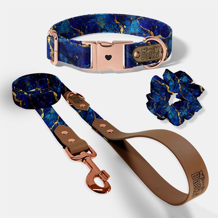 Set pre psa a paničku - obojok, vôdzka a scrunchie