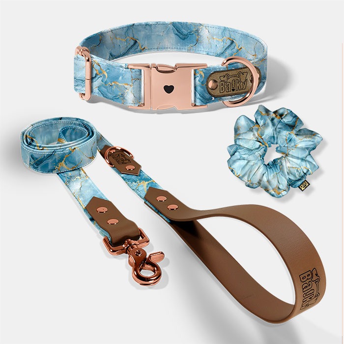 set extra - obojok, vodítko, scrunchie