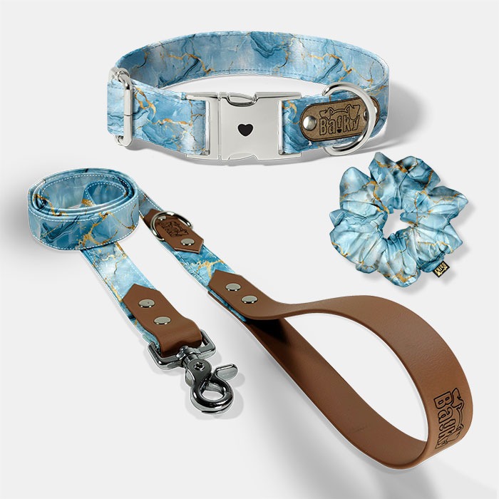 set extra - obojok, vodítko, scrunchie