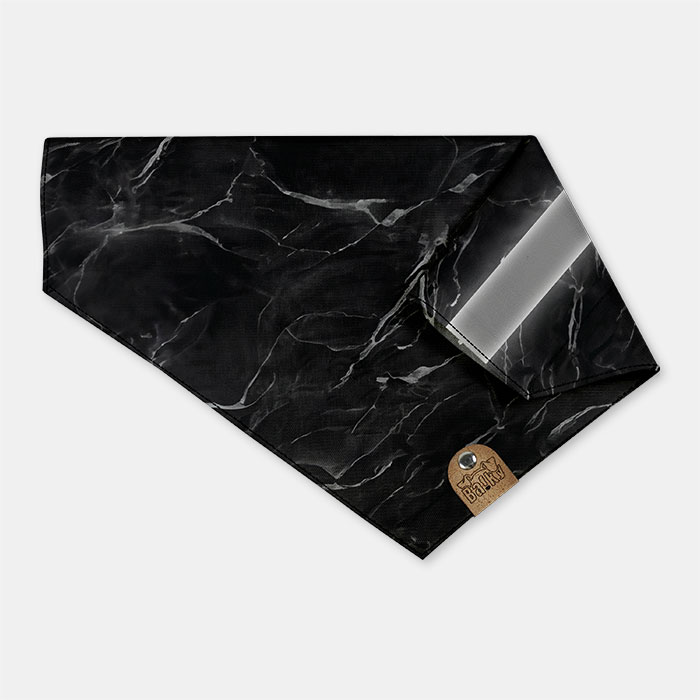 šatka na obojook čierny mramor blackout black marble
