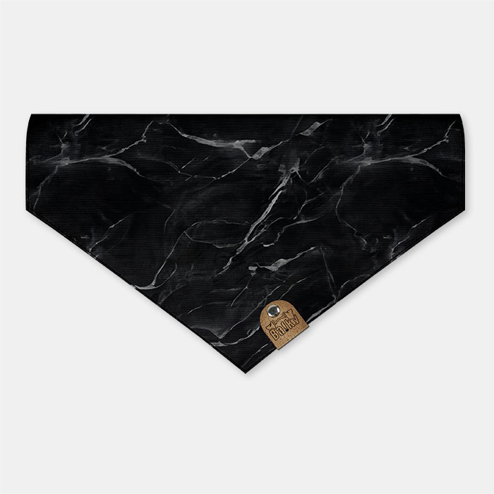 šatka na obojook čierny mramor blackout black marble