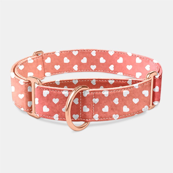 Martingale obojok Srdcia broskyňové páperie